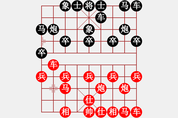 象棋棋譜圖片：林嘉欣     先勝 邱真珍     - 步數(shù)：10 