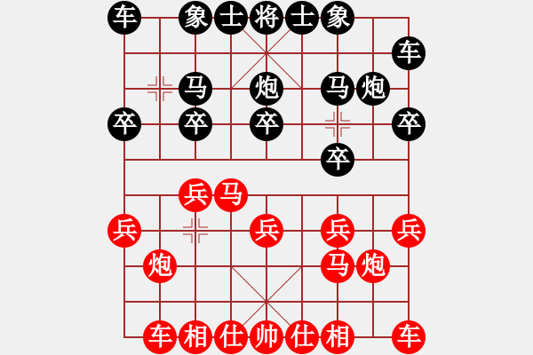 象棋棋谱图片：150711 第3轮 第1台 杨添任（隆）胜 彭诗旺（雪） - 步数：10 