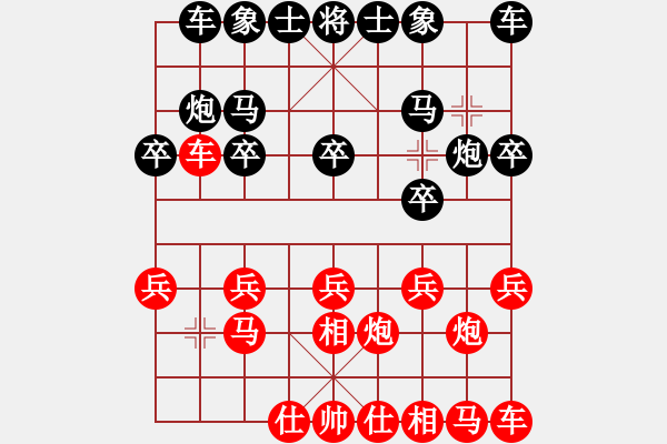 象棋棋谱图片：幸运天使[红] -VS- 负分太后 鱼[黑](2) - 步数：10 