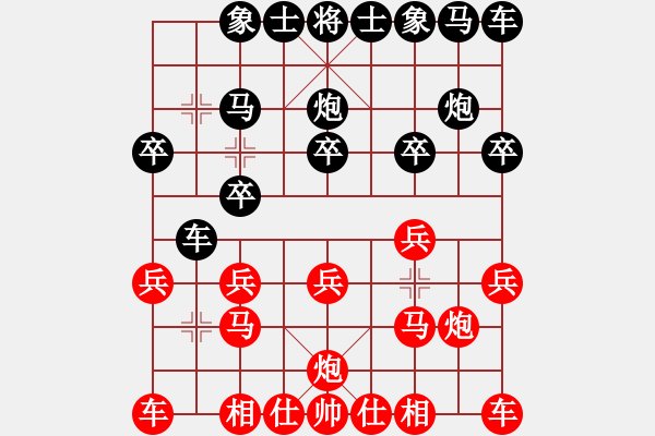 象棋棋譜圖片：3566局 A00--小蟲引擎25層 紅先勝 巫師-小蟲 - 步數(shù)：10 