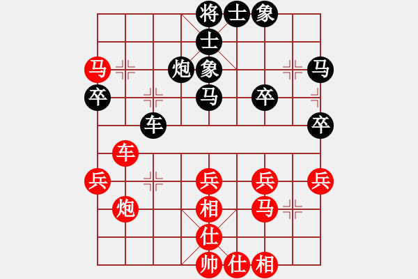 象棋棋譜圖片：和緩(6段)-勝-煙臺路邊棋(6段) - 步數(shù)：40 