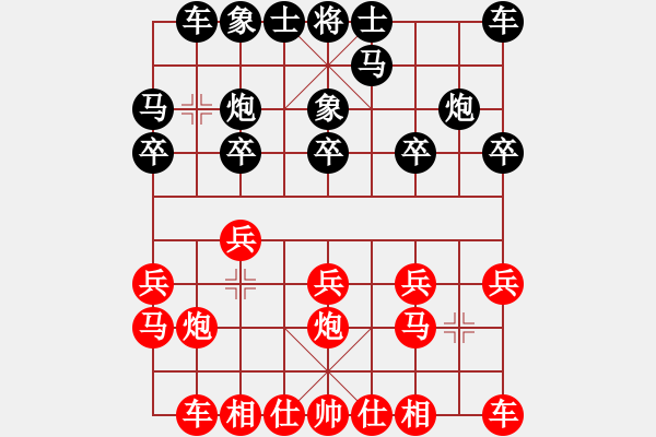 象棋棋譜圖片：葬心紅勝贏你2分【仙人指路轉(zhuǎn)左中炮對卒底炮飛右象 互進(jìn)邊馬】 - 步數(shù)：10 