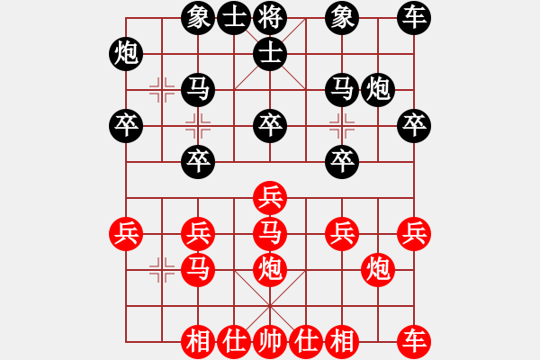 象棋棋譜圖片：老糊涂蟲(1段)-和-明城小妹(9段) - 步數(shù)：20 