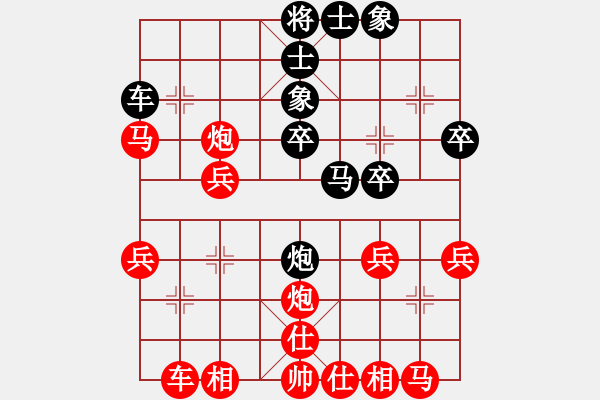 象棋棋譜圖片：廣州無影腳(3弦)-負-醉棋渡河(1弦) - 步數(shù)：30 