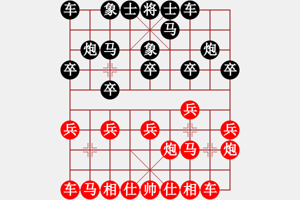 象棋棋譜圖片：下山王(日帥)-和-草原弈狼(月將) - 步數(shù)：10 