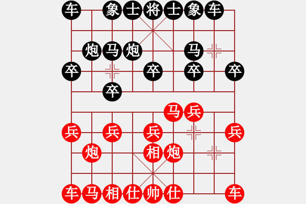 象棋棋譜圖片：dingho(月將)-和-劍翔(月將) - 步數(shù)：10 