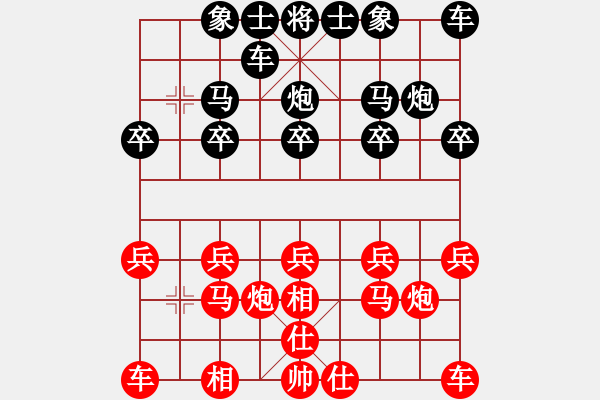 象棋棋譜圖片：閻文清     先勝 楊德琪     - 步數(shù)：10 