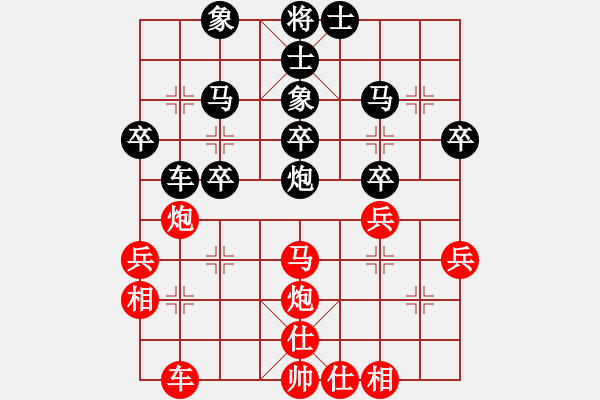 象棋棋譜圖片：帥哥兵兵820319[紅] -VS- 熱血盟_清風(fēng)俠[黑] - 步數(shù)：30 