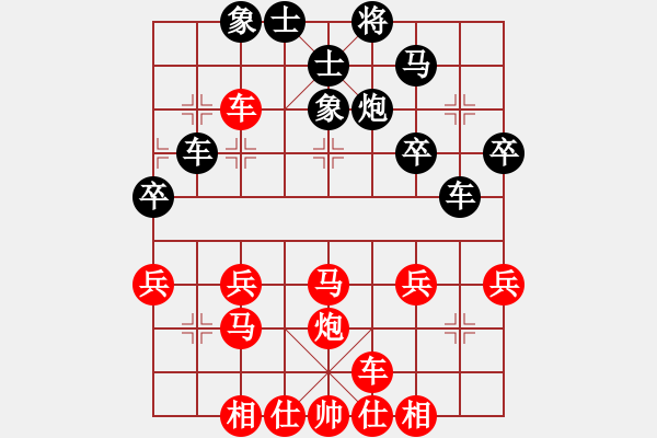 象棋棋譜圖片：橫才俊儒[292832991] -VS- 東東[452279504] - 步數(shù)：30 