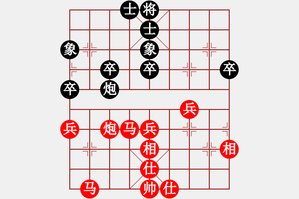 象棋棋譜圖片：負(fù)分太后 魚[紅] -VS- 齊天大勝[黑](1) - 步數(shù)：40 