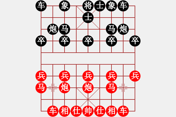 象棋棋谱图片：蒋川乐清盲棋表演赛第3台蒋川VS吴永钱、吴亮轩父子 - 步数：10 