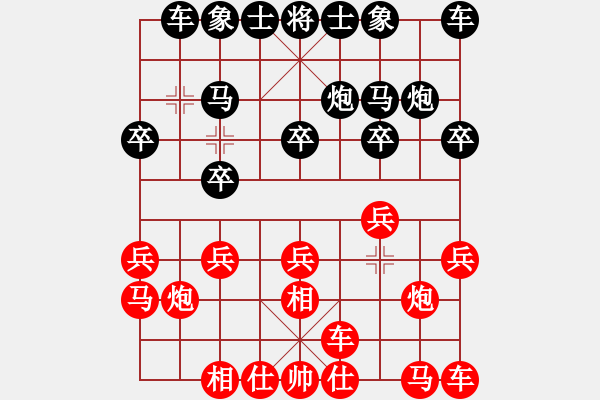 象棋棋谱图片：_乐大勇先和刘享安-飞相对右过宫炮-2022年3月25日 - 步数：10 