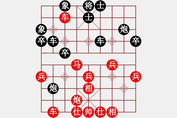 象棋棋譜圖片：XiangqiStudy Opening 學(xué)習(xí)象棋開(kāi)局4：中炮過(guò)河車(chē)對(duì)屏風(fēng)馬上士 - 步數(shù)：50 