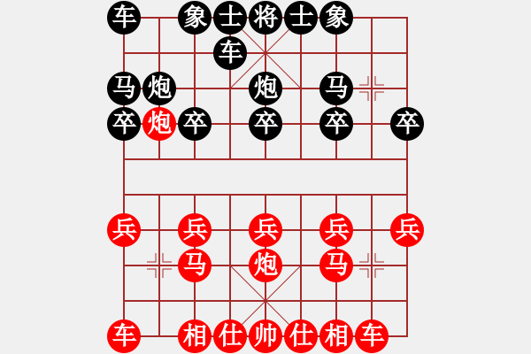 象棋棋譜圖片：順炮局(業(yè)五升業(yè)六評(píng)測(cè)對(duì)局)黑超時(shí),我先勝 - 步數(shù)：10 