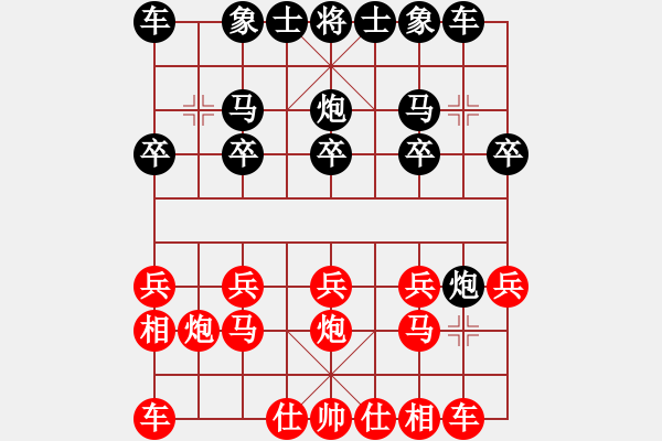 象棋棋譜圖片：蝶戀花(紅方)VS上帝叫(黑方) - 步數(shù)：10 