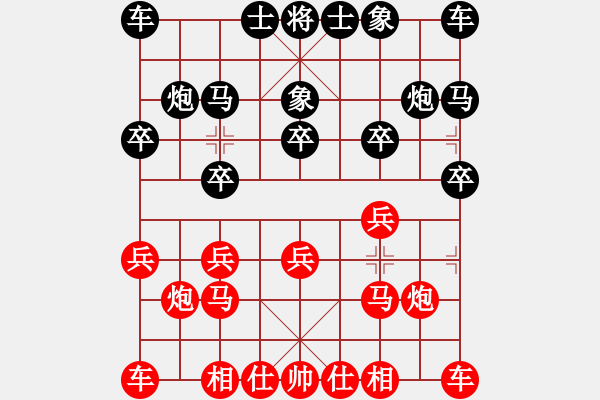 象棋棋谱图片：天津 范越 和 上海 王家瑞 - 步数：10 