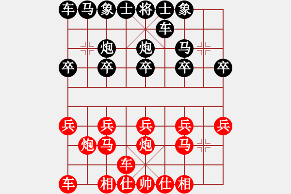 象棋棋谱图片：东风公司代表队 李文瑞 和 陕西安康代表队 黄家裕 - 步数：10 