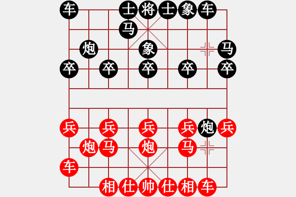 象棋棋谱图片：胡荣华 -红先胜- 就年就就 - 步数：10 