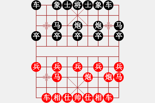 象棋棋譜圖片：過(guò)宮炮：先負(fù)北方的狼 - 步數(shù)：10 