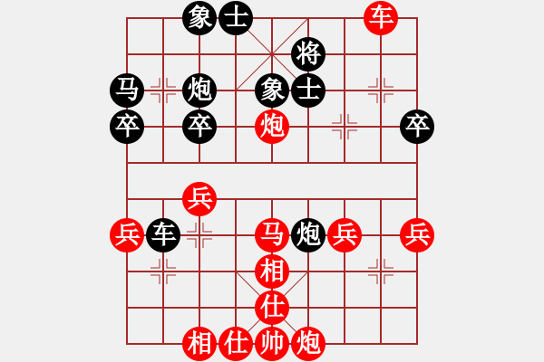 象棋棋譜圖片：葬心紅勝dg1972829【仙人指路對中炮】 - 步數：40 