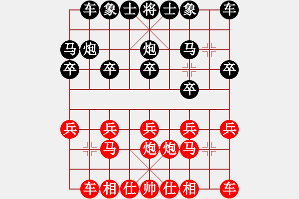 象棋棋譜圖片：后手列炮速勝局 - 步數(shù)：10 