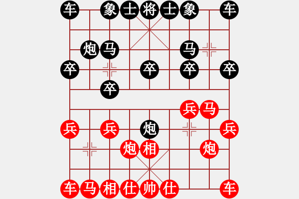 象棋棋譜圖片：《相信大師后手》雙正馬進(jìn)3卒后補(bǔ)中炮破仙人指路士角炮 - 步數(shù)：10 