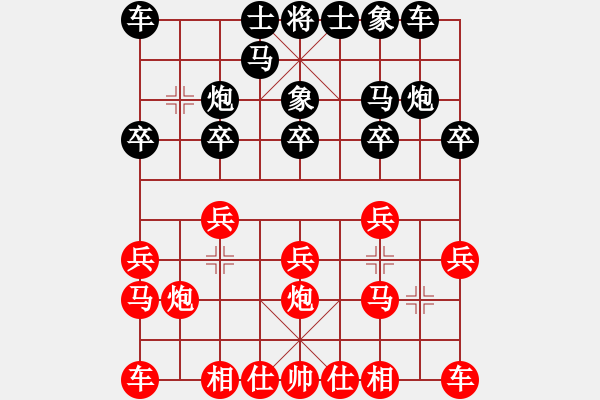 象棋棋譜圖片：三戒法師[351687295] 和 芳棋[893812128] - 步數(shù)：10 