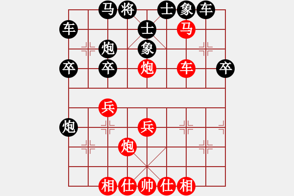 象棋棋譜圖片：中炮過河車互進(jìn)七兵對(duì)屏風(fēng)馬右炮過河 處州四號(hào)(9段)-負(fù)-忘情棄愛(3段) - 步數(shù)：40 