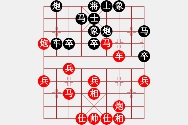 象棋棋譜圖片：縣級(jí)棋手(3段)-和-老馬上路(9級(jí)) - 步數(shù)：40 