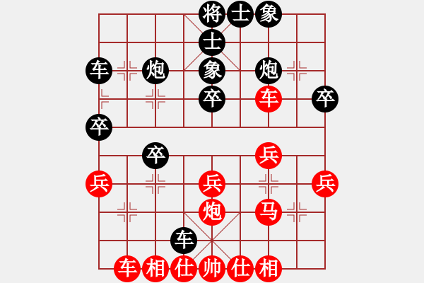 象棋棋譜圖片：仁者無敵[1145698109] -VS- 橫才俊儒[292832991] - 步數(shù)：30 