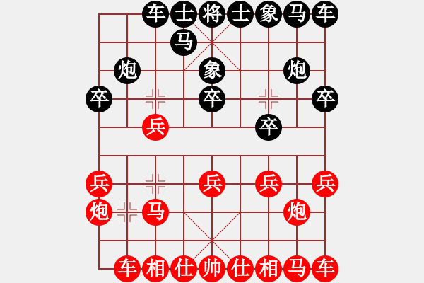 象棋棋譜圖片：awxq(1段)-勝-xiaosunsun(1段) - 步數(shù)：10 