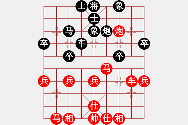 象棋棋譜圖片：紅藍(lán)之戀(9段)-勝-胖尼小乖熊(9段) - 步數(shù)：40 