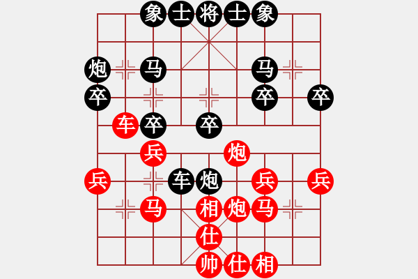 象棋棋譜圖片：《布局寶典》----過宮炮、仕角炮新招(一） - 步數(shù)：30 