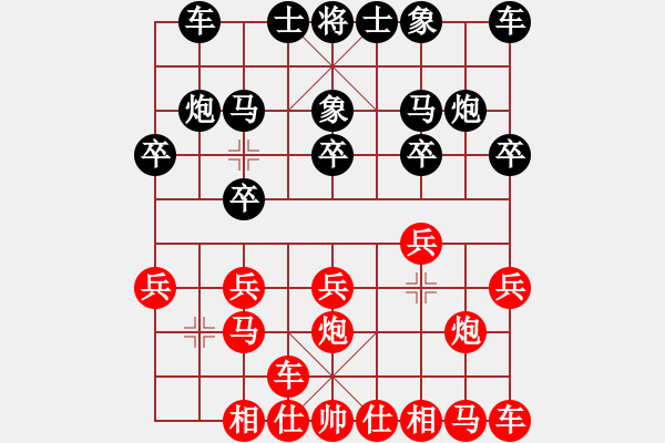 象棋棋譜圖片：臭棋人家ㄨ林沖[1391723856] -VS- 臭棋人家ゞ禾日火因[4429788] - 步數(shù)：10 