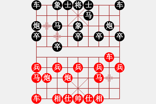 象棋棋譜圖片：葬心紅勝sml188a【過宮炮局】 - 步數(shù)：10 