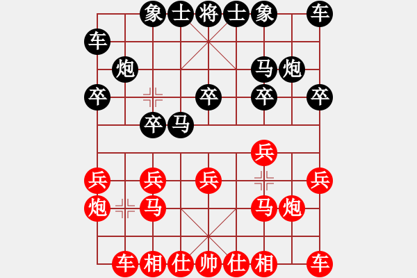 象棋棋谱图片：南方棋院队 欧阳婵娟 胜 黑龙江棋院队 张丽涵 - 步数：10 