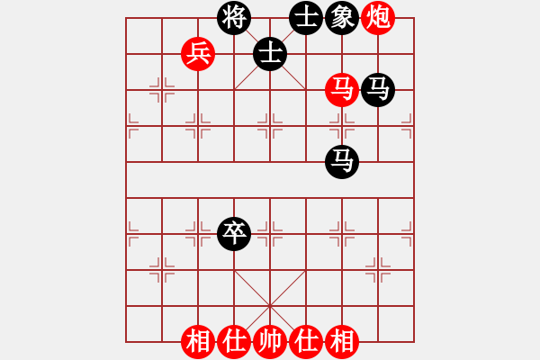 象棋棋谱图片：东北群与川渝群网络交流赛首轮第一台：川渝群赵攀伟先和东北群钟少鸿 - 步数：110 