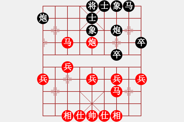 象棋棋譜圖片：五八炮進(jìn)七兵對(duì)反宮馬(業(yè)四升業(yè)五評(píng)測(cè)對(duì)局)我先勝 - 步數(shù)：30 