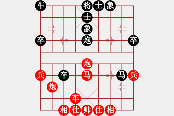 象棋棋譜圖片：防守宜嚴(yán)(1段)-負(fù)-萬箭齊發(fā)(1段) - 步數(shù)：40 