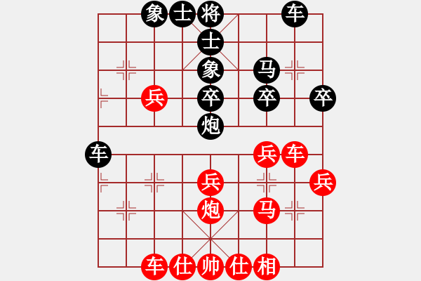 象棋棋譜圖片：精英半決R6-03 A01 陳有發(fā)（柔）對(duì) B02 黎金福（霹） - 步數(shù)：40 