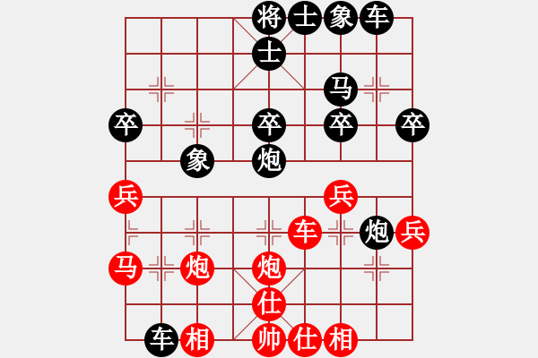 象棋棋譜圖片：齊魯弈林(9段)-負(fù)-douthinkso(8段)中炮緩開車對后補列炮 - 步數(shù)：30 