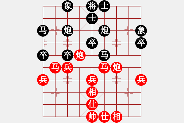 象棋棋譜圖片：大難不死(6段)-和-神機(jī)商業(yè)庫(6段) - 步數(shù)：40 