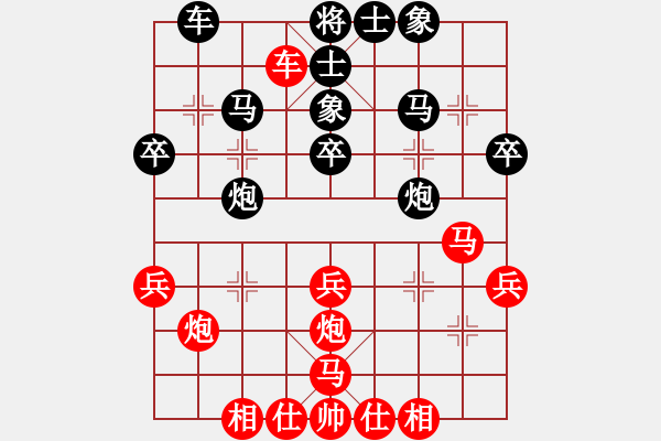 象棋棋譜圖片：楚水弈兵(3段)-和-象棋戀人(2段) - 步數(shù)：30 