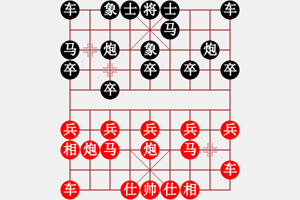 象棋棋譜圖片：橫才俊儒[292832991] -VS- 真難一敗[380413823] - 步數(shù)：10 