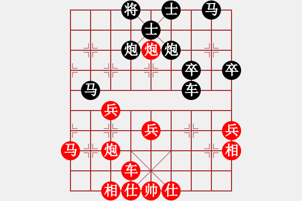 象棋棋譜圖片：洪大20160321五七炮進(jìn)三兵對(duì)屏風(fēng)馬-黑右象大出車 - 步數(shù)：40 