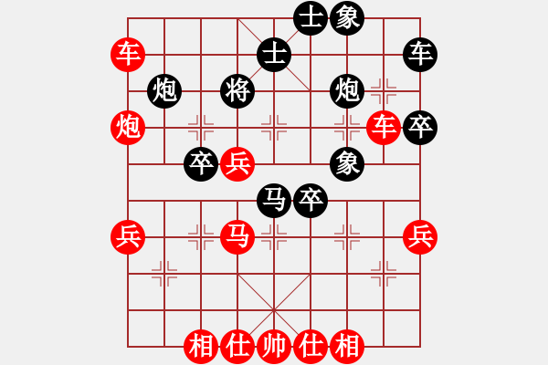 象棋棋譜圖片：五八炮對反宮馬（旋風(fēng)12層先勝巫師專業(yè)級） - 步數(shù)：45 