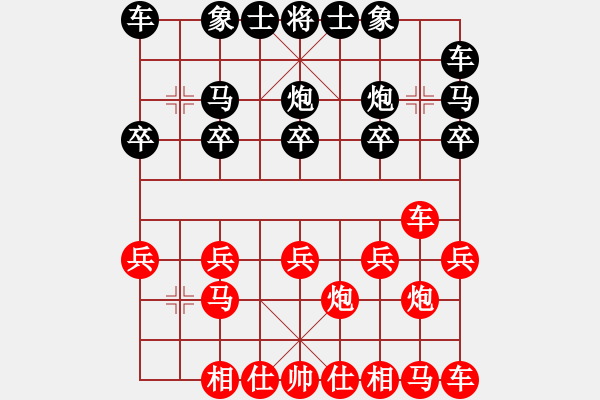 象棋棋譜圖片：英德少年棋臭陳健纘[紅先勝] -VS- 夜叫貓來(lái)香[黑] - 步數(shù)：10 