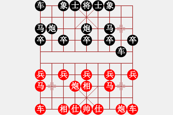 象棋棋譜圖片：清風(fēng)棋譜 進(jìn)右馬對(duì)右中炮 （初級(jí)陷阱） - 步數(shù)：10 