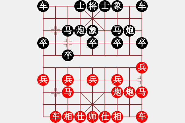 象棋棋譜圖片：中炮鎖定勝勢(shì)，拉車吃炮鎖死馬 - 步數(shù)：10 