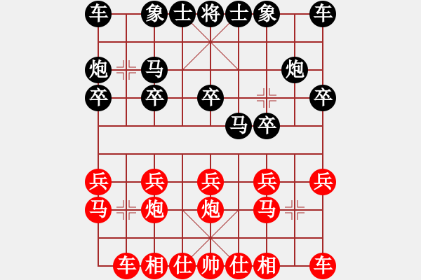 象棋棋譜圖片：汪建平     先和 許文輝     - 步數(shù)：10 